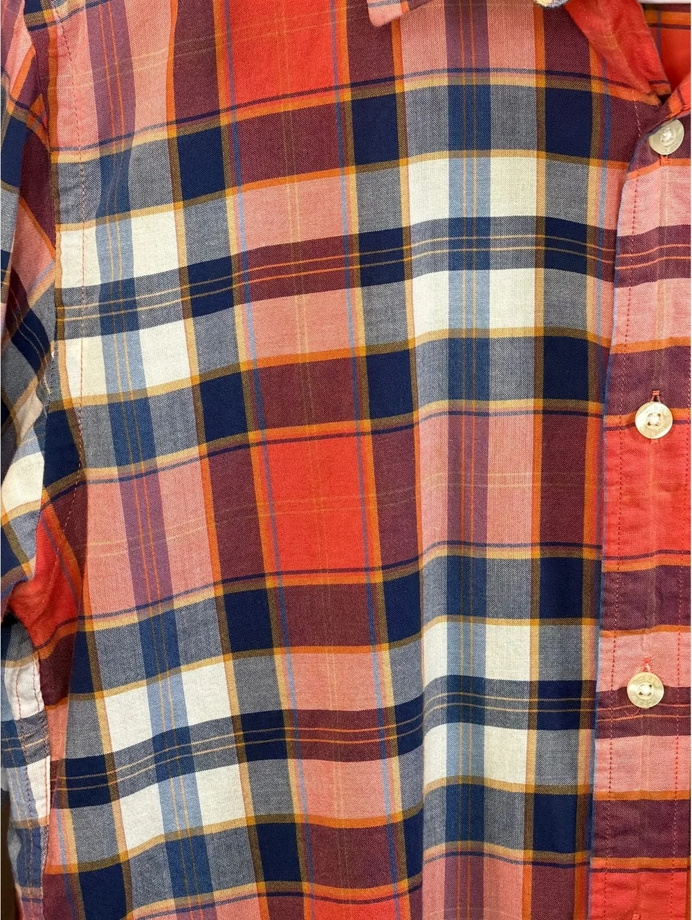J.Crew Madras Plaid Button-Up Shirt Size Small